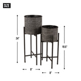 Deco Waves Bucket Plant Stand Set/2