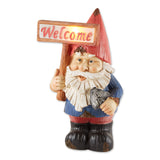 Welcome Gnome Solar Statue