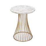 Santa Barbara Round Gold Accent Table