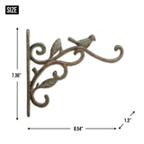 Birds Cast Iron Planter Bracket