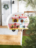 Pink And White Camper Birdhouse