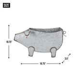 Pig Galvanized Wall Planter