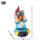 Binoculars Solar Gnome Figurine