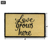 Emilia Love Grows Here Coir Doormat