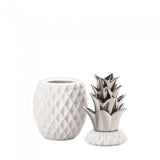 12" Silver Topped Pineapple Jar - Distinctive Merchandise